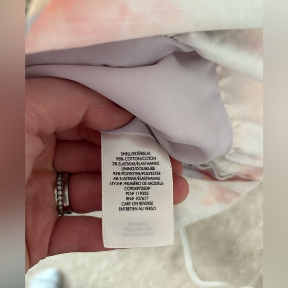 Alice + Olivia Floral V-Neck Ruffle Hem Mini Dress – Size 12 - Picture 5 of 5